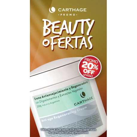 Carthage Crema Antienvejecimiento y Regeneradora  250 gr.