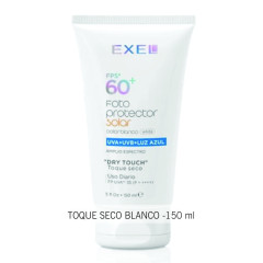 BioCosmética Exel Fotoprotector Solar Fluido FPS 60. UVA + UVB + LUZ AZUL - Toque Seco - Blanco x 150 ml