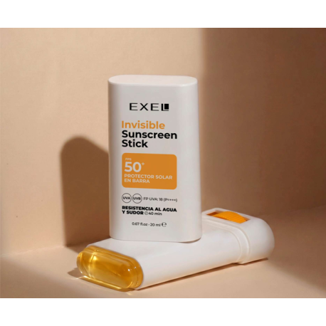 BioCosmética Exel Fotoprotector Solar Invisible en Barra de Amplio Espectro FPS 50 + UVA + UVB  20ml