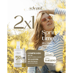 Idraet Suncare  2x1: SPF50+ Spray Invisible  Corporal, Regalo Bruma Post Solar.