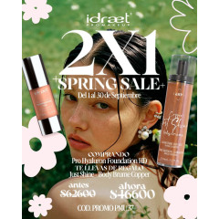 Idraet  Promakeup  Comprando Pro Hyaluron Foundation HD (tonos seleccionados) de regalo Just Shine  Body Brume Copper