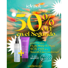 Idraet  Pro Hair  2DO AL 50% OFF: Hyalu shine bi phase , 50% OFF smooth liss conditioneer