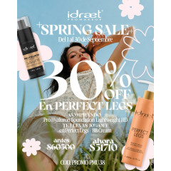 Idraet  Promakeup  2DO AL 30% off Pro Hyaluron Foundation lightweight HD (tonos seleccionados) ,de regalo perfectlegs BB Cream