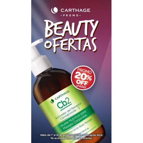 Carthage CB2 Aceite Nutritivo para Masajes Corporales x 250ml.