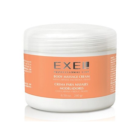 BioCosmética Exel Crema para Masajes Modeladores con Cafeína y Reduc-Trans 240 gr.