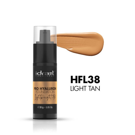 Idraet Pro MakeUp - PRO HYALURON LIGHTWEIGHT - Base Fluida HD - Tono HFL38 Light Tan