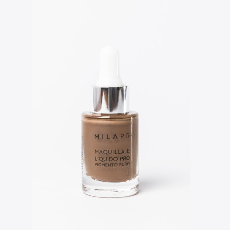 Mila Marzi PRO Maquillaje Liquido Pro Pigmento Puro (Botella con gotero)  x 20cc. Marrón Habano