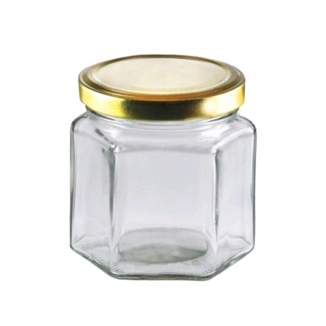 Frasco de vidrio hexagonal x 30