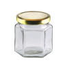 Frasco de vidrio hexagonal x 30