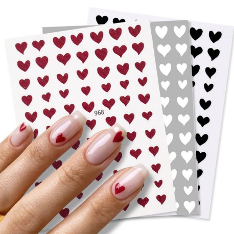  Plancha de Stickers Corazones