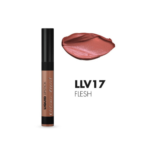 Idraet Pro MakeUp LIQUID LIPSTICK VOLUME EFFECT - Labial Líquido Efecto Volumen - Tono LLV17 FLESH x 10 g