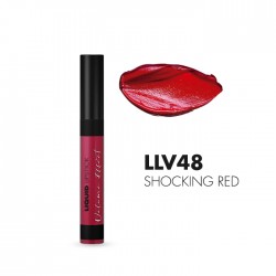 Idraet Idraet Pro MakeUp LIQUID LIPSTICK VOLUME EFFECT - Labial Líquido Efecto Volumen - Tono LLV48 SHOCKING RED x 5 g